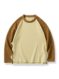 4色展開 4カラーブロック長袖Tシャツ