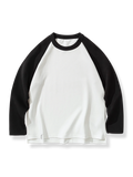 4色展開 4カラーブロック長袖Tシャツ