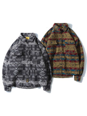 製品画像:
ナバホ族の幾何学模様が融合したウール混シャツ。暖かく快適、民族的な魅力が溢れたデザイン。秋冬にぴったりな一着。
詳細画像:
ウール混生地で耐久性と快適性を兼ね備えたナバホ柄シャツ。対称的なダブルポケットデザインが機能性を高め、レトロでアート感のある仕上がり。