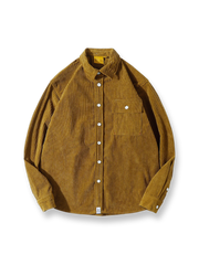 5色展開 コーデュロイカジュアルシャツ