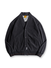 ノーカラー コーデュロイ カーディガン