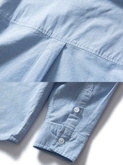 刺繍入り オックスフォード 長袖シャツ