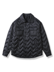 キルティング 厚手 ダウンシャツジャケット