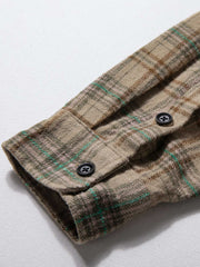 ブラッシュドチェックカジュアルシャツ