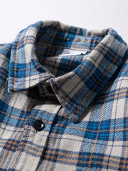 ブラッシュドチェックカジュアルシャツ
