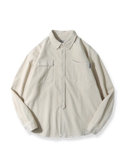 3色展開 コーデュロイ長袖シャツ