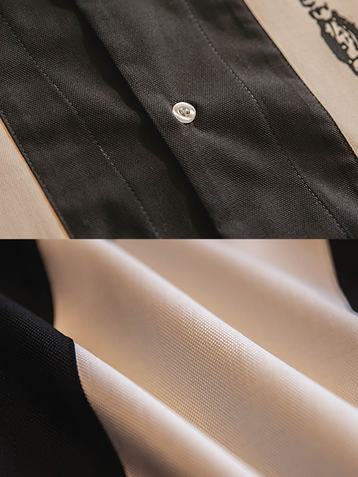 詳細画像:シャツの蛇骨プリントディテール図