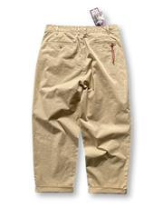 ダブルプリーツ ワイドテーパードパンツ