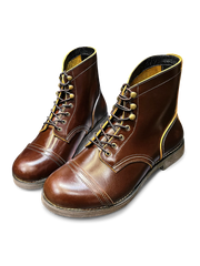 8111ブラウン 牛革ワークブーツ