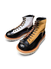 パッチワーク バイカー ブーツ