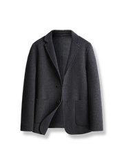 ヘリンボーン手作りウールスーツジャケット