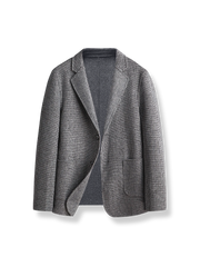 ヘリンボーン手作りウールスーツジャケット