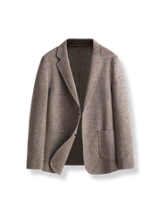 ヘリンボーン手作りウールスーツジャケット