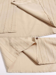 パッチワークストライプ 野球シャツ