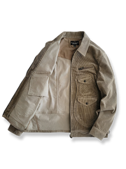 カーキマルチポケット コーデュロイジャケット