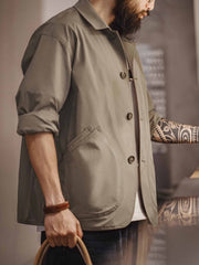 フレンチヴィンテージ 斜め挿しポケットジャケット