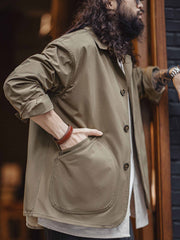 フレンチヴィンテージ 斜め挿しポケットジャケット