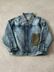 ヴィンテージウォッシュデニムジャケット