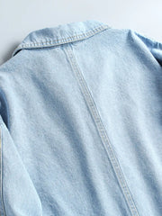 ウォッシュデニム マルチポケットジャケット