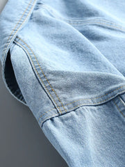 ウォッシュデニム マルチポケットジャケット