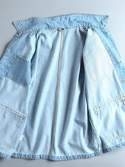 ウォッシュデニム マルチポケットジャケット