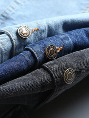 ウォッシュデニム マルチポケットジャケット