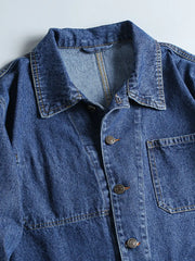 ウォッシュデニム マルチポケットジャケット