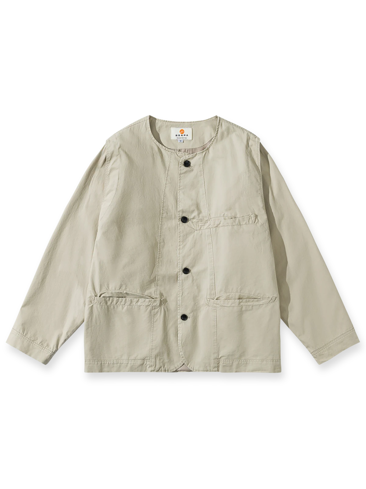 ノーカラー マルチポケットワークジャケットの全体図