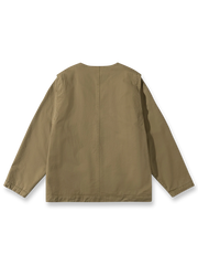 ノーカラー マルチポケットワークジャケットの全体図