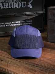 ワーク風のカラーブロックベースボールキャップ詳細図