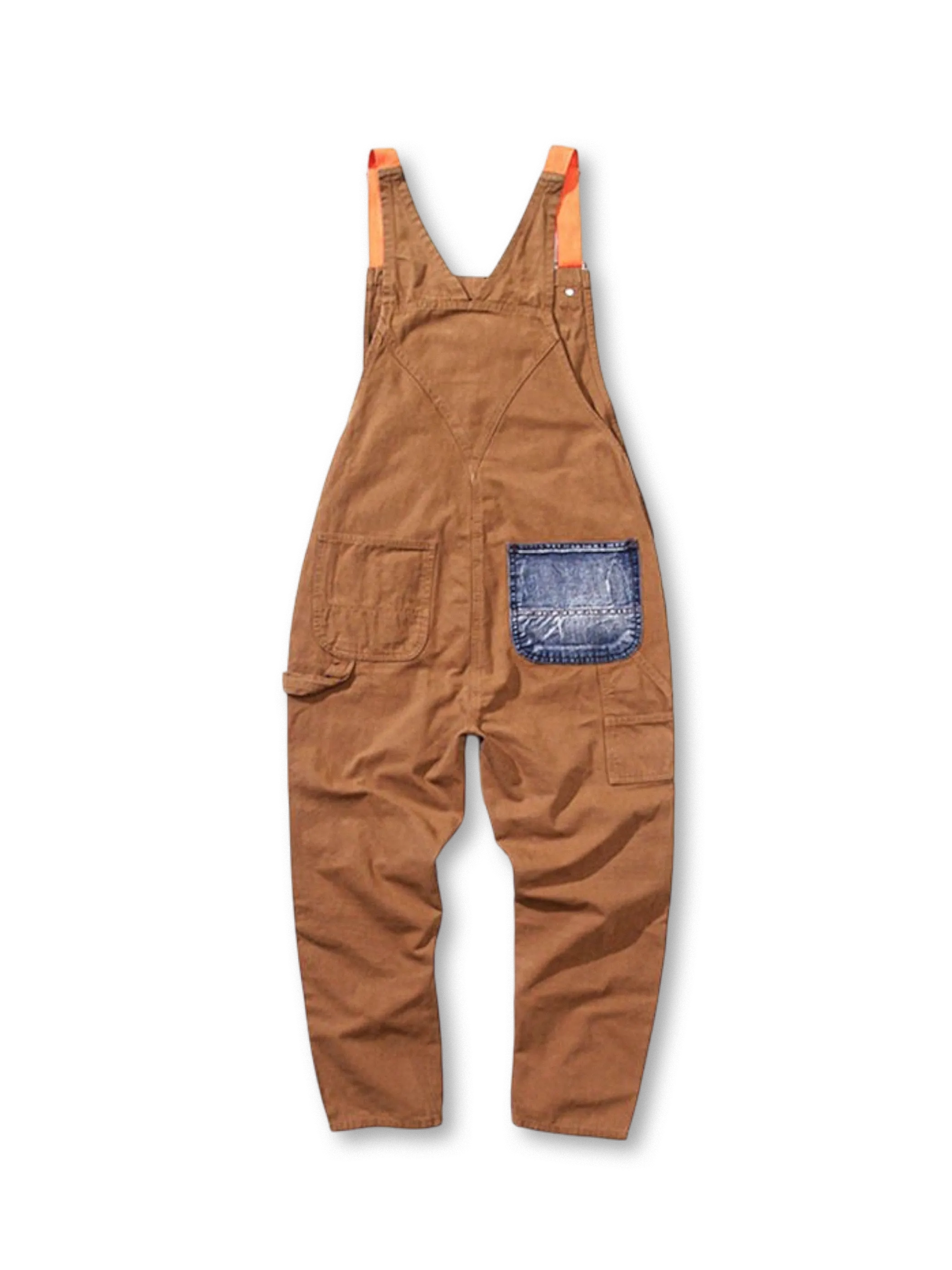 コントラストストラップワークオーバーオール全体像