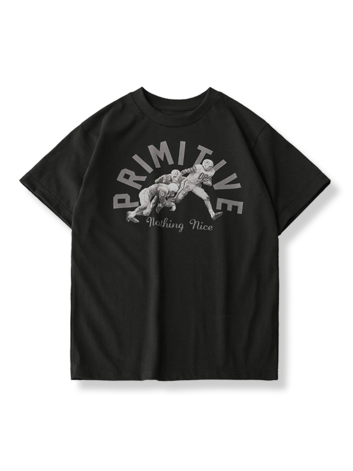 PESSOA CLUB アメリカンレトロ フットボールポスタープリント Tシャツ全体像