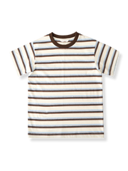 PESSOA CLUBのアメリカンレトロカラーブロックストライプTシャツ全体像