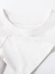 PESSOA CLUBの「PHONEY」レタープリントとコットン素材のクローズアップ