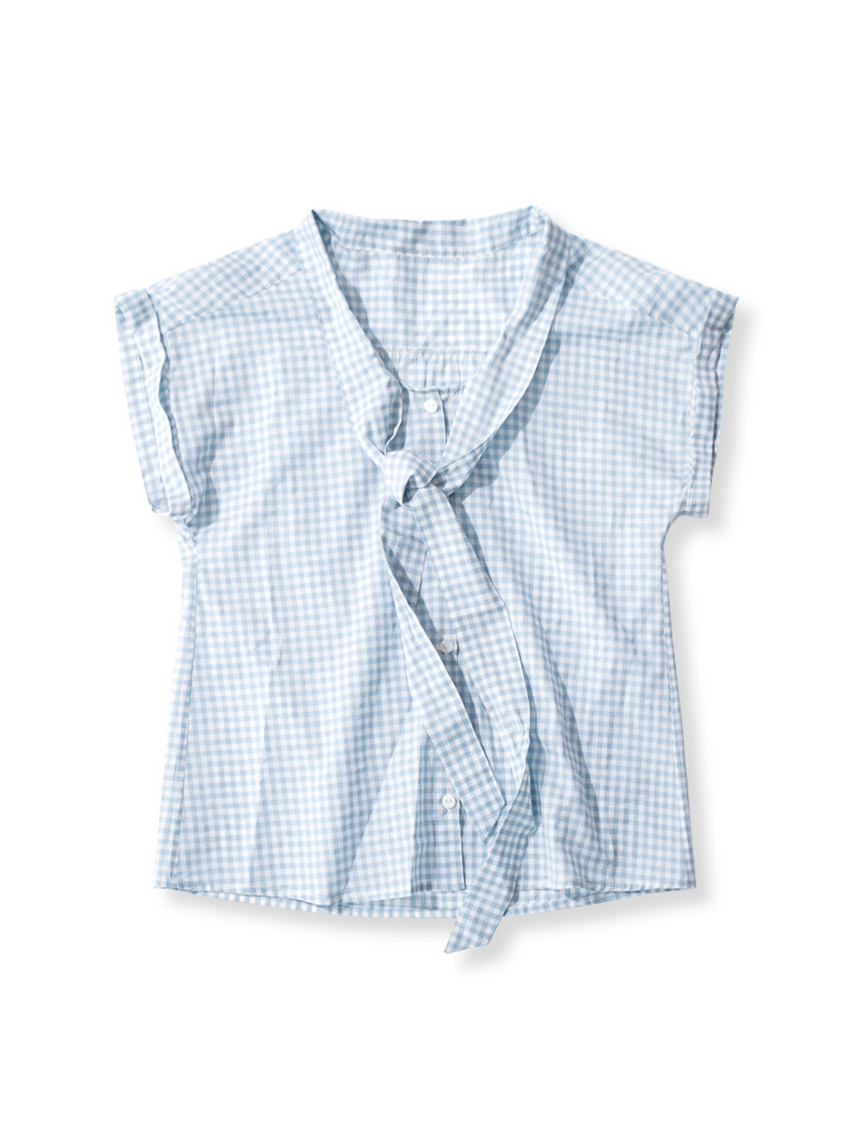 フレンチレトロ ボウタイ コットンシャツの全体像