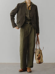 ハイウエスト ストレートパンツ