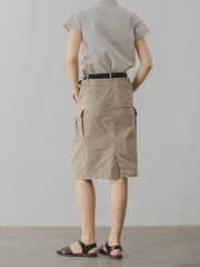 細格子柄コットンシャツ