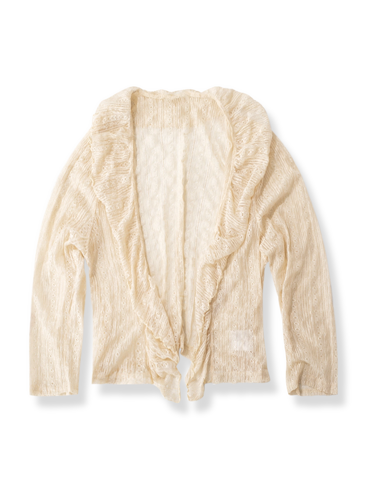 製品画像: フレンチレトロのレース長袖ブラウス全体画像