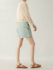 レトロ レース サンケア 長袖ブラウス