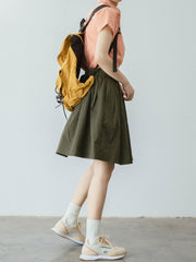 ミリタリーグリーン エラスティックハイウエスト スカート