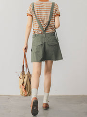 レトロ コントラストカラー ストライプ Tシャツ