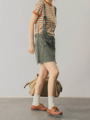 レトロ コントラストカラー ストライプ Tシャツ