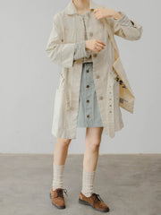 ミントグリーン ハイウエスト ワークスカート