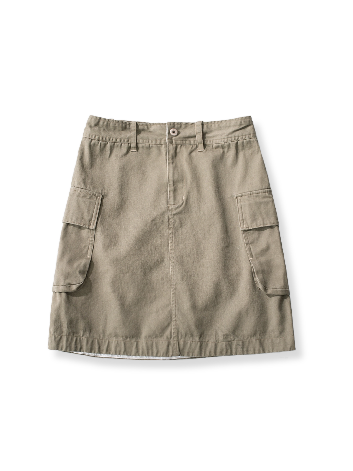 製品画像: フレンチレトロなアウトドア ワーク ミリタリーグリーン スカート全体画像