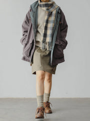 ミントグリーン ハイウエスト ワークスカート