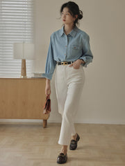 軽量デニムシャツ