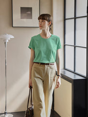 ピュアコットン ショルダーTシャツ