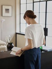 ピュアコットン ショルダーTシャツ