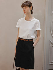 ピュアコットン ショルダーTシャツ