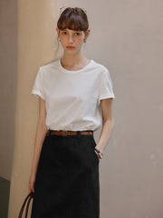 ピュアコットン ショルダーTシャツ